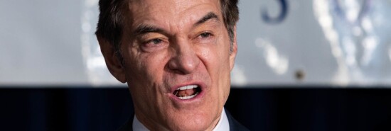 Senate candidate Dr. Mehmet Oz (R-PA) speaks at an event in Pennsylvania.