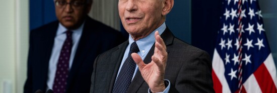 In his final White House briefing appearance, National Institute of Allergy and Infectious Diseases Director Anthony Fauci answered questions from the press about COVID-19 in Washington, D.C., Tuesday, Nov. 22, 2022.