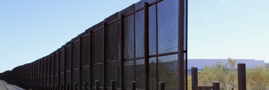 This Jan. 18 photo provided by U.S. Customs and Border Protection shows as existing wire mesh fence and a vehicle barrier near the Santa Teresa, N.M., port of entry.