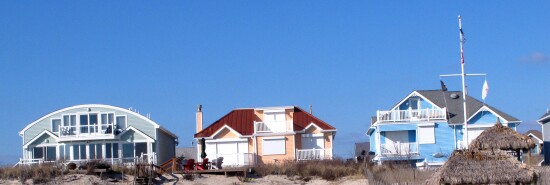 This Jan. 2, 2016 photo shows beachfront homes in a section of Point Pleasant Beach, New Jersey.