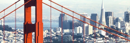 San Francisco with the Golden Gate bridge