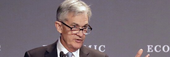 Federal Reserve Chairman Jerome Powell speaks at an event.