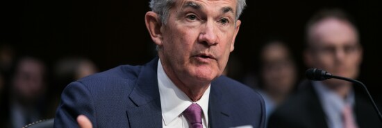 Federal Reserve Board Chair Jerome Powell testifies before the Senate Banking, Housing and Urban Affairs  Committee, on "The Semiannual Monetary Policy Report to the Congress" on Capitol Hill,  Tuesday, July 17, 2018.