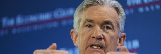 Federal Reserve Board Chair Jerome Powell speaks during the Economic Club of Washington luncheon in D.C.