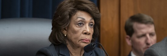 House Financial Services Committee Chairwoman Rep. Maxine Waters, D-California, leads a hearing.