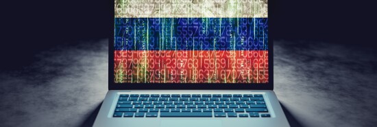 Russian propaganda or troll farm factory. Cyber warfare