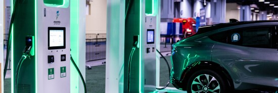 An electric vehicle on display at the Washington Auto Show in Washington D.C., Tuesday, January 25. 