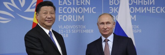 Xi Jinping and Vladimir Putin-091118