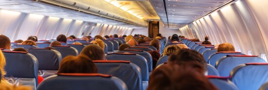 Interior of airplane