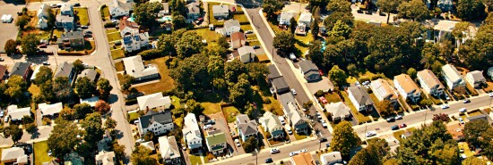 Aerial View of Country and Forest