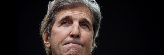 Former Massachusetts Sen. John Kerry speaks at an event.