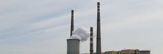 White smoke and steam rise from a coal-fired power plant in Beijing.