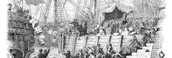 Boston Tea Party 1773 illustration